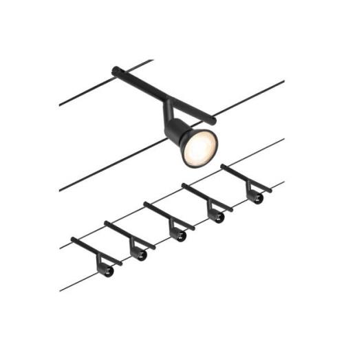 Paulmann Wire Salt kabelsysteem 5-lamps 5 m zwart