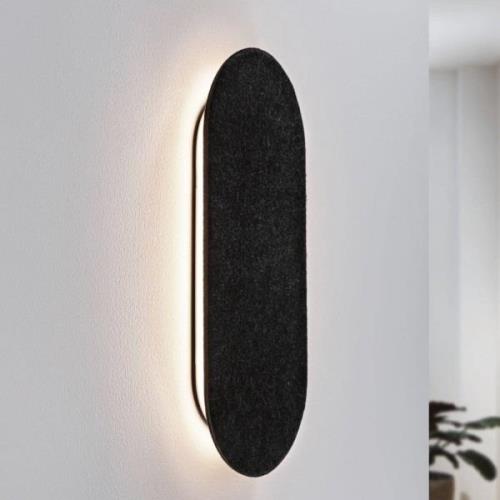 Paulmann LED wandlamp Tulga, 45 x 20 cm, antraciet, vilt