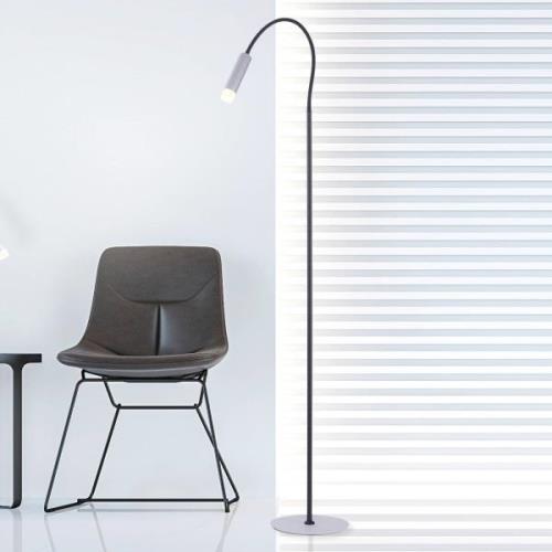 Paul Neuhaus Pure-Gemin LED vloerlamp zilver