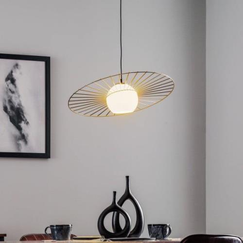 Sol 1 hanglamp, een glas met gouden ring