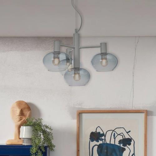 Het gaat om RoMi hanglamp Bologna, lichtgrijs, 4-lamps