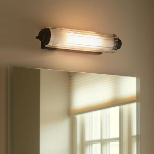 Wandlamp Nimal Double, IP44, kunststof, metaal. zwart