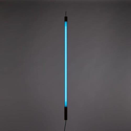 SELETTI LED lamp Linea, blauw, houten details, universeel