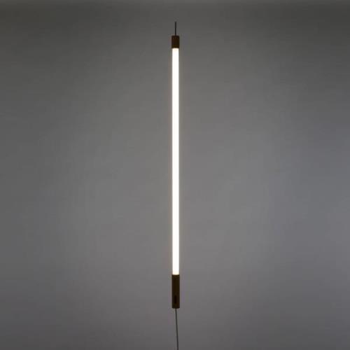 SELETTI LED lamp Linea, wit, houten details, universeel