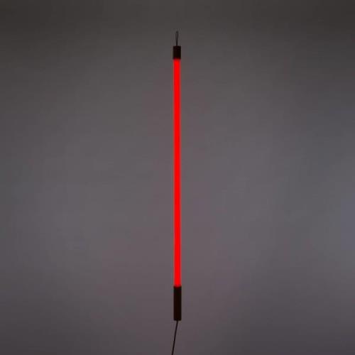 SELETTI LED lamp Linea, rood, houten details, universeel