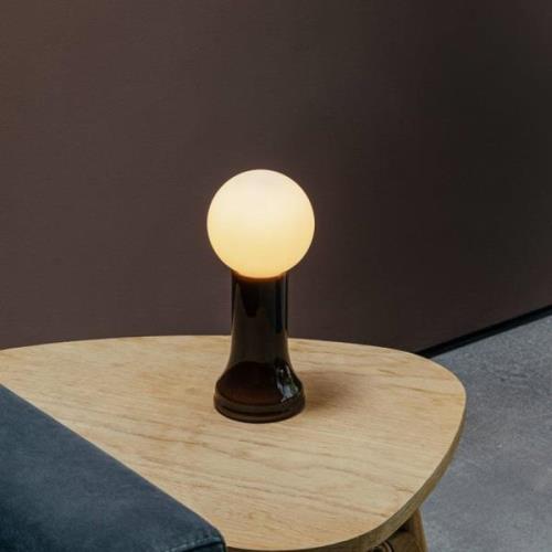 Tala tafellamp Shore, glas, E27 LED lamp Globe, bruin