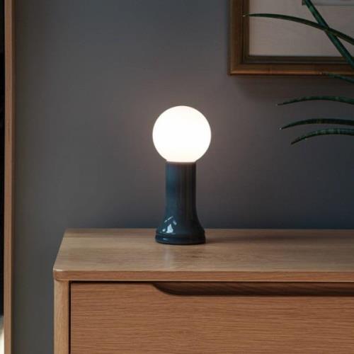 Tala tafellamp Shore, glas, E27 LED lamp Globe, grijs