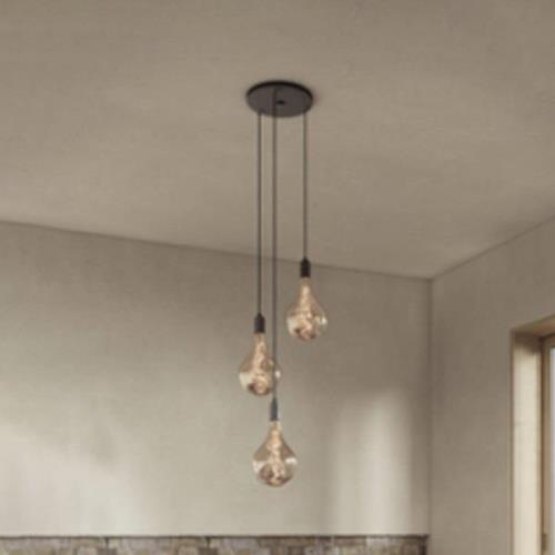 Tala hanglamp Triple Pendant rond E27 helder zwart/grafiet