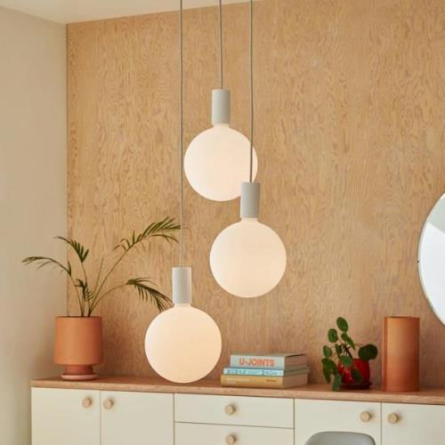 Tala hanglamp Triple Pendel rond, E27 opaal, wit/wit