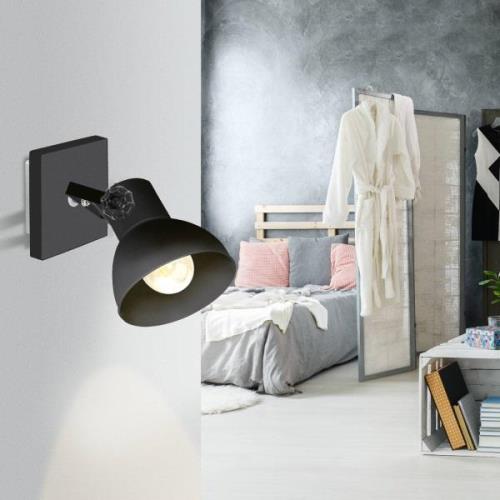 Wandspot Barnstaple, zwart, 1-lamp