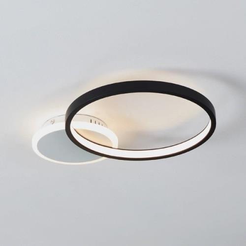 LED plafondlamp Gafares afstandsbediening rond zwart