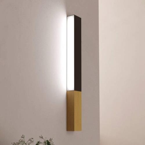 LED wandlamp Tudons met houtdetail