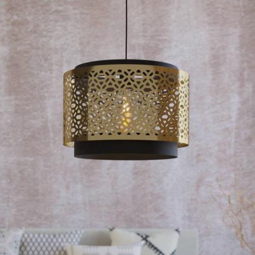 Hanglamp Sandbach in zwart en messing