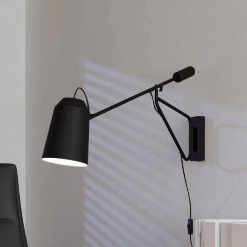 Wandlamp Loreto 1 met lange arm en stekker