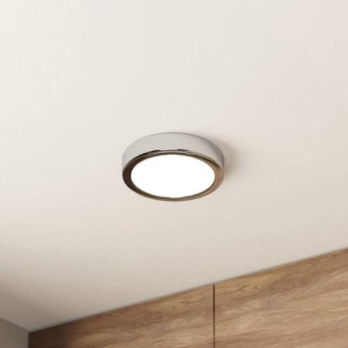 LED plafondlamp Fueva 5 IP44 3000K chroom Ø16cm