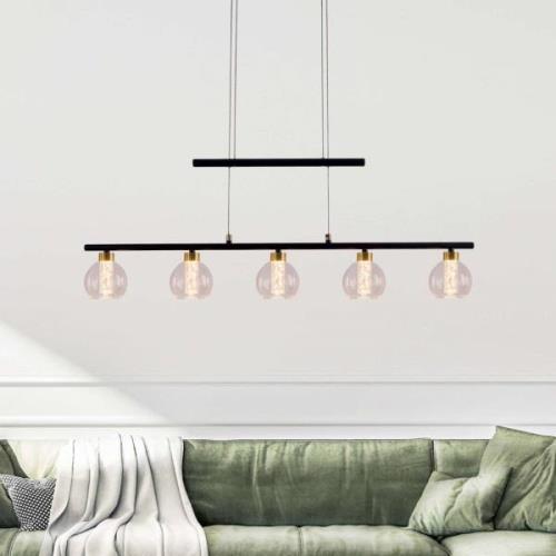 LED hanglamp Brass 5-lamps verstelbaar