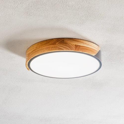 LED plafondlamp Borneo met houten frame