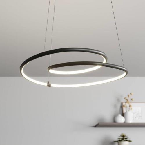 Lindby Lucy LED hanglamp, 45cm, zwart mat