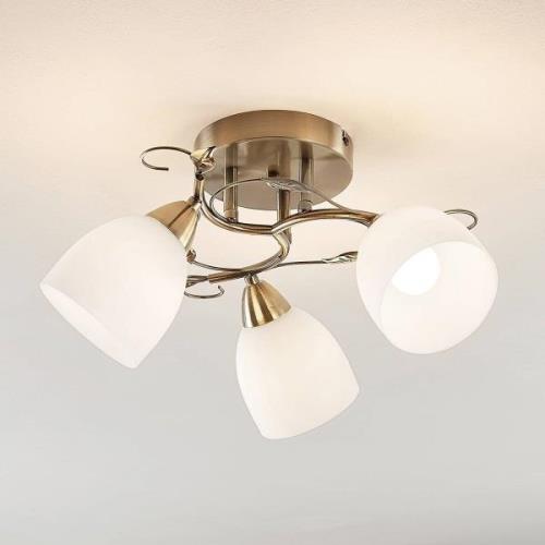 Lindby Thaddeus plafondlamp, 3-lamps, hoogte 23 cm