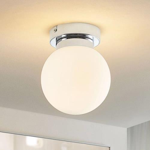 Lindby Tavino plafondlamp, bolvormige kap, chroom