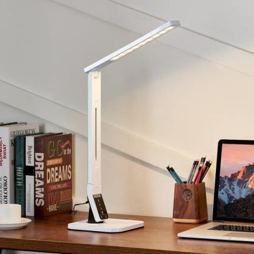 Geavanceerde LED bureaulamp Eleni, wit