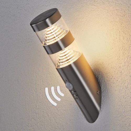 LED buitenwandlamp Lanea schuin met sensor