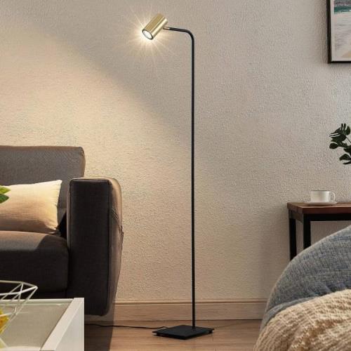 Lindby Sanad vloerlamp messing