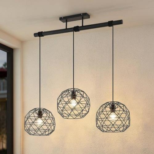 Lindby Paridimo hanglamp van staal, 3-lamps