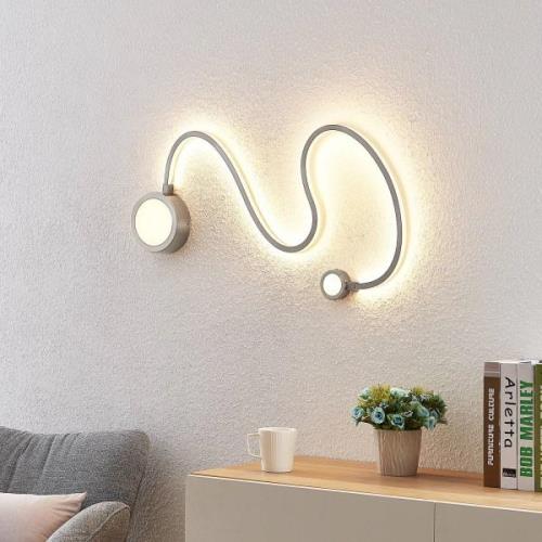 Lindby Rion LED wandlamp, nikkel