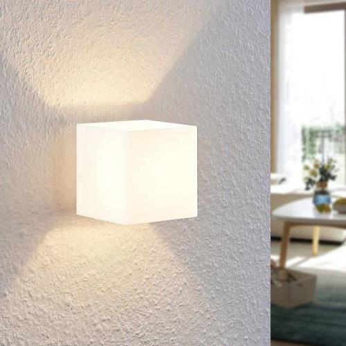 Lindby Nanda glas-wandlamp, hoekig