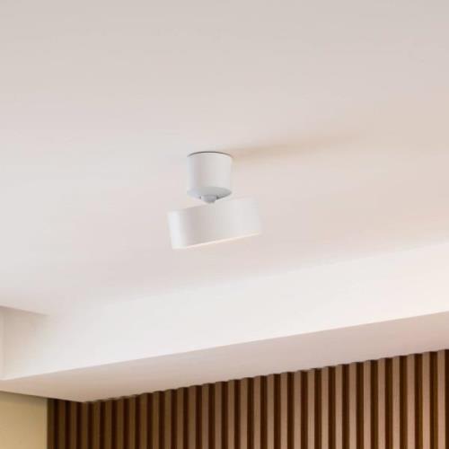 Lindby LED spot Nivoria, wit, draaibaar, aluminium