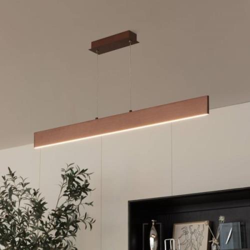 Lindby Tinkodara LED hanglamp, eetkamer bruin