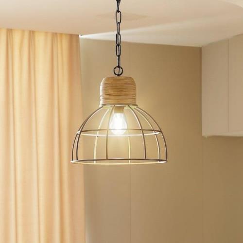 Lucande hanglamp Arinthea, E27, zwart, staal, kooi