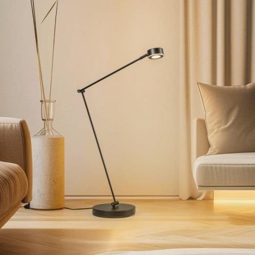 Vloerlamp Lindby Jyla, zwart, 2700K, GX53, ijzer