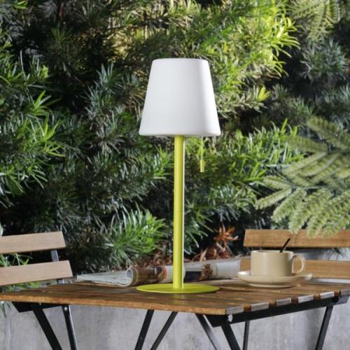 Lindby LED oplaadbare lamp Azalea geel aluminium CCT in hoogte verstel...