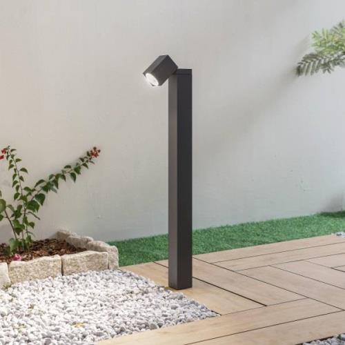 Lindby tuinpadverlichting Othil, 80 cm hoog, grijs, aluminium