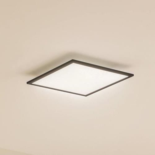 Lindby LED paneel Enhife, zwart, 39,5x39,5 cm