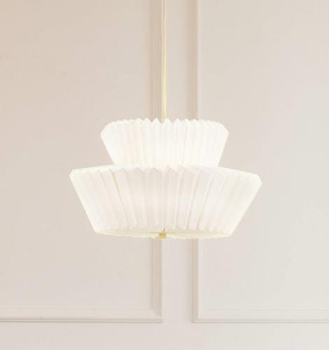 Lindby hanglamp Magali, wit, papier, Ø 45 cm, E27