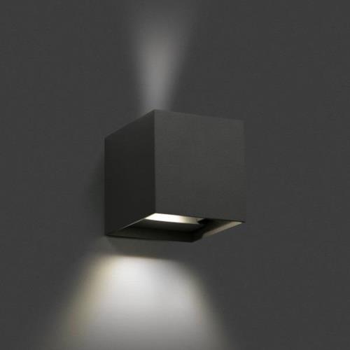 LED buitenwandlamp Olan, donkergrijs