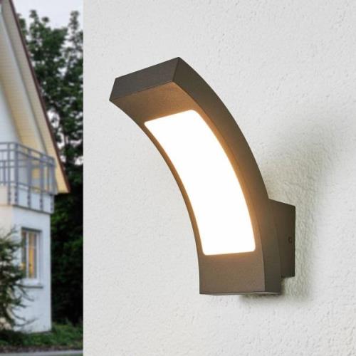 Grafietgrijze LED buiten wandlamp Juvia, IP54