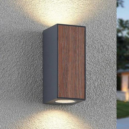 Lucande Cimala buitenwandlamp 2xGU10 hoogte 16,5cm