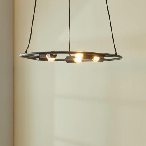 Lucande Linnard hanglamp van staal, 5-lamps