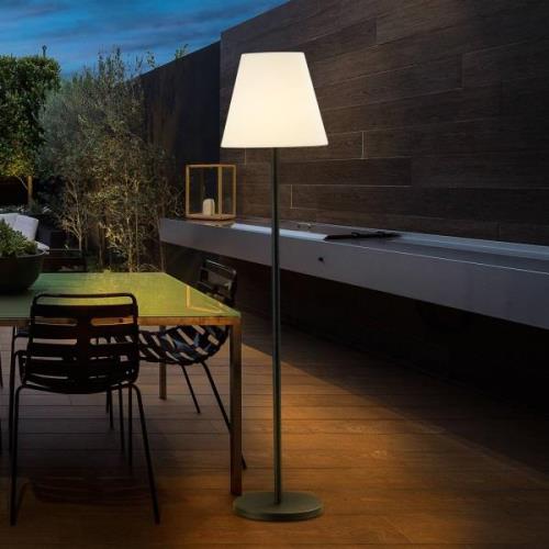 Lucande terraslamp Jaimy, 150 cm, zwart, aluminium