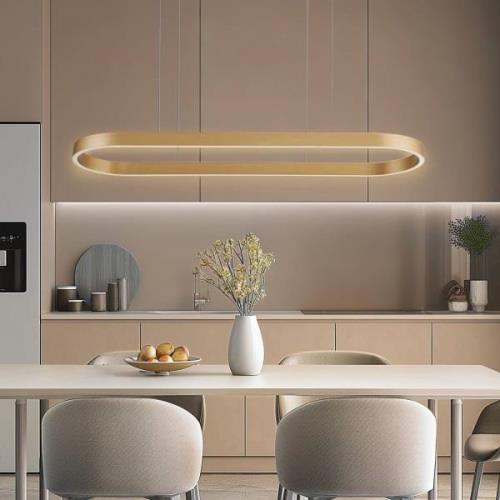 Lucande Slimme LED hanglamp Melinay, goud, CCT, Tuya