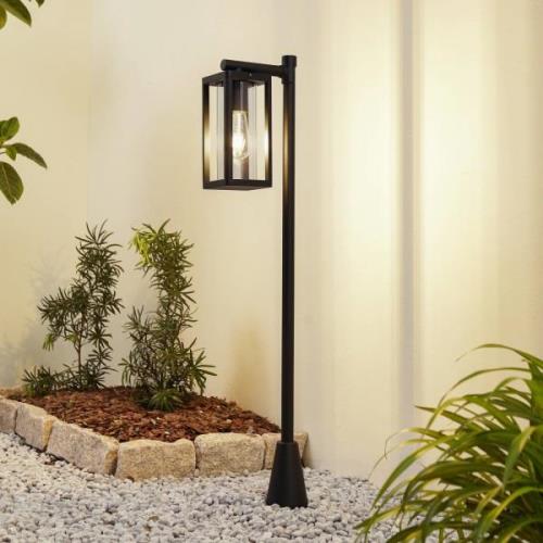 Lucande Siveta tuinpadverlichting, 100 cm, 1-lamp, zwart, aluminium