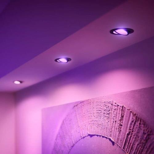 Philips Hue Centura inbouwspot rond per 3, zwart