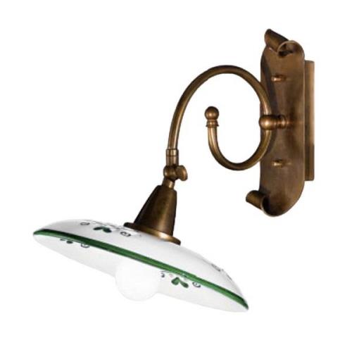 Rustieke wandlamp Bassano groen