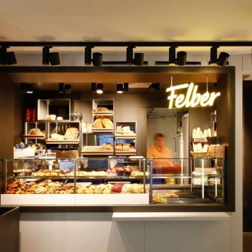 Zwarte LED-rail-spot Kent Bakery 38°