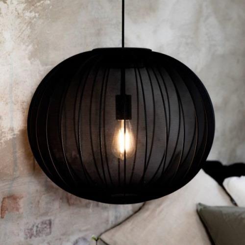 Hanglamp Florence, zwart, Ø 50 cm, nylon