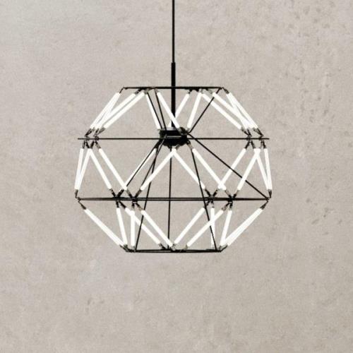 Euclide hanglamp, zwart, metaal, 35 cm breed